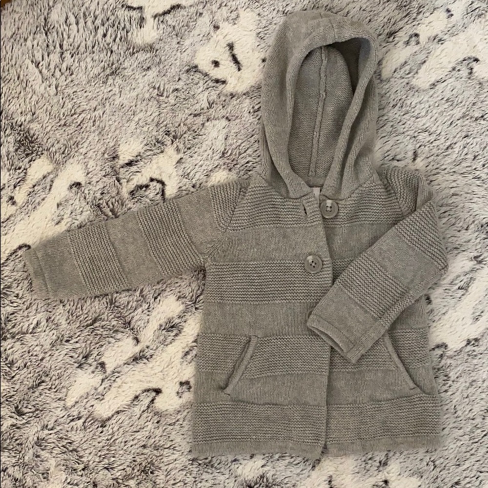 Unisex Gap Sweater Cardigan, Gray, 18-24m, EUC